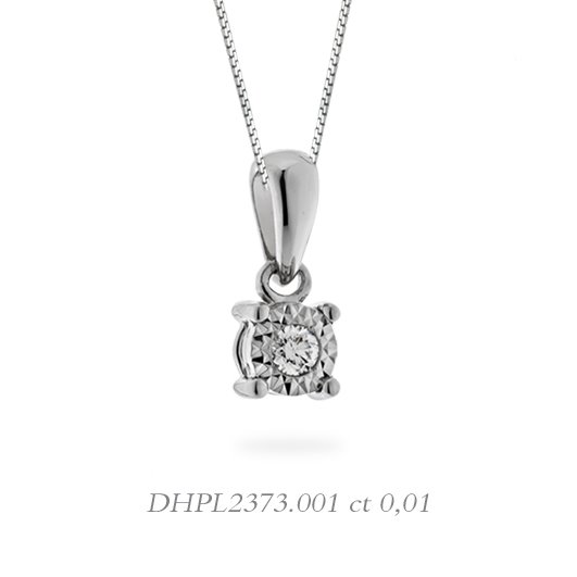 Collana Donna Oro Donna Luce in Oro bianco Diamante 0.01 Ct DHPL2373.001 - DHPL2373.001